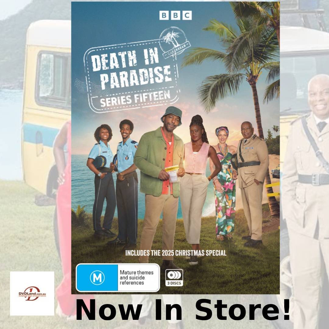 DVDLandAust's tweet photo. Death In Paradise 15 DVD has just landed in store https://t.co/aSmhLw4GHs https://t.co/T2lrPQAs5v
