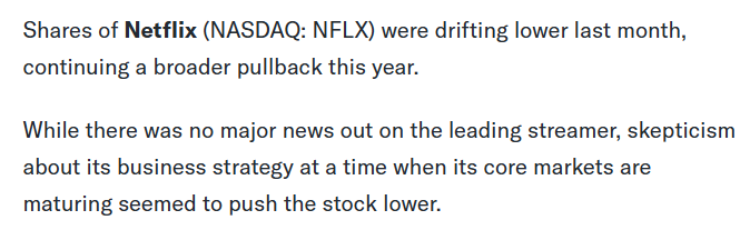 Nainahf's tweet photo. Why Netflix Stock Lost 17% in June 
$NFLX https://t.co/UP6Wz8xxDK