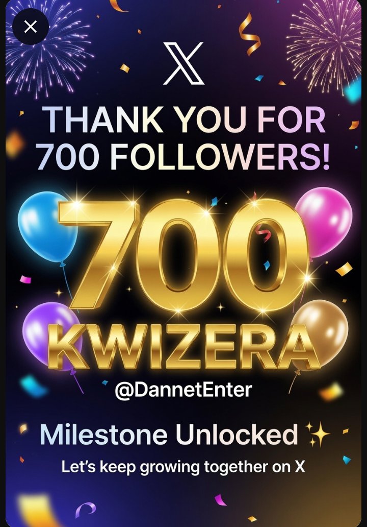 DannetEnter's tweet photo. Thanks family for the support...Your efforts are appreciated 🙏🙏🙏 700 followers and let's continue the spirit ♥️♥️✔️ https://t.co/4m9Axbds3Y
