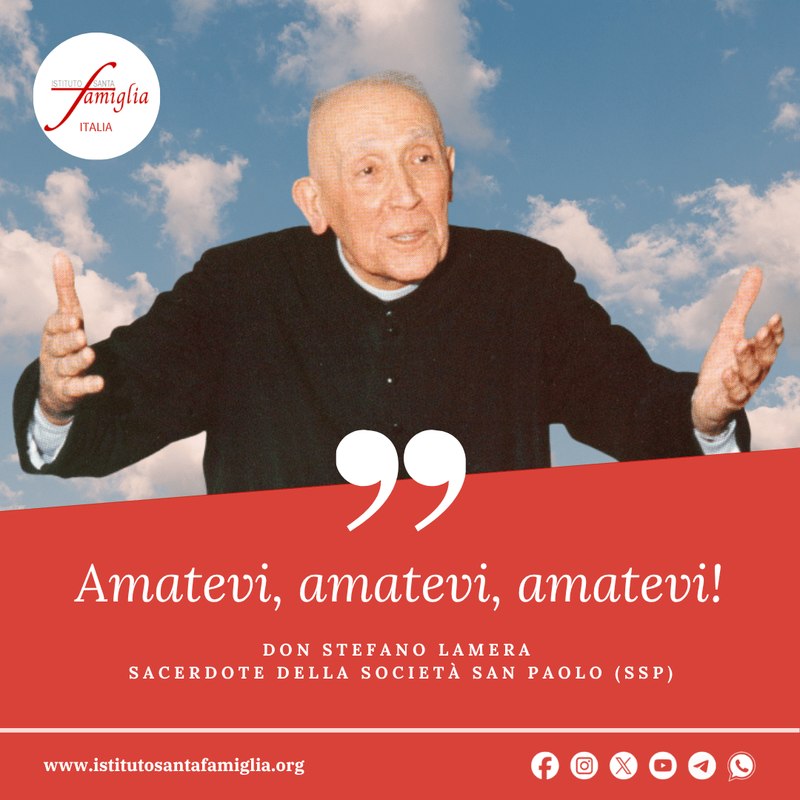 ISF_Italia's tweet photo. Martedì 12 Maggio 2026

Dalle riflessioni di Don Stefano Lamera (SSP)

La salvezza è la vita divina ridata all'uomo, da Dio Padre mediante lo Spirito Santo, che divinizza l'uomo e lo rende capace dell'eternità in Paradiso, togliendo l'inferno. https://t.co/8qQbZWlpjz