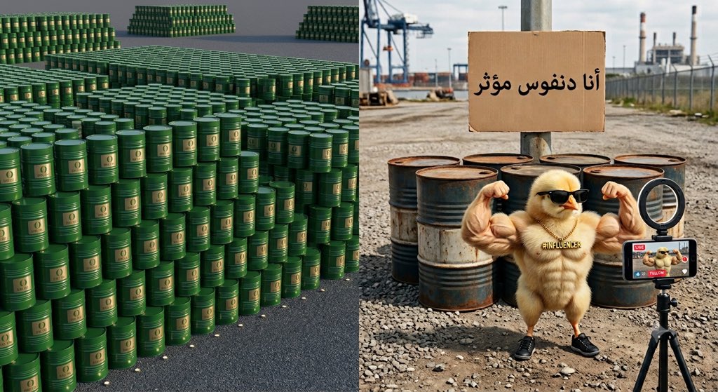 Motaz_Mirah's tweet photo. #واقع_الدنافيس 🐥

بين وهم الإعلام… وحقيقة الحجم.

هناك من يحرّك أسواق الطاقة…
وهناك دنفوس يحرّك المايك فقط. 🎤

#اعرف_حجمك 😉 https://t.co/Ig9XsP6JWK