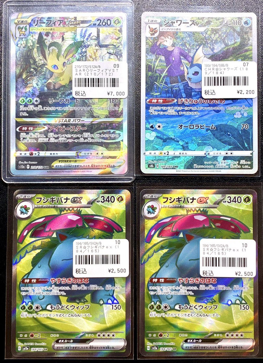 リーフィアVSTAR & シャワーズCHRセット　CGS10 ◓⃙ポケモンカード◓⃙ リーフィアVSTAR SAR、シャワーズ CHRほかお