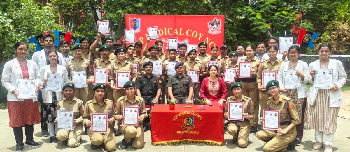 mlnmcprayagraj's tweet photo. #MeUP@MLNMC: Proud moment to share: "Discipline add laurels to Journey of life" Apart from academics MBBS students as cadets cleared NCC "B & C Certificate" exam- Ready to serve nation. https://t.co/V2A0x5GMSe