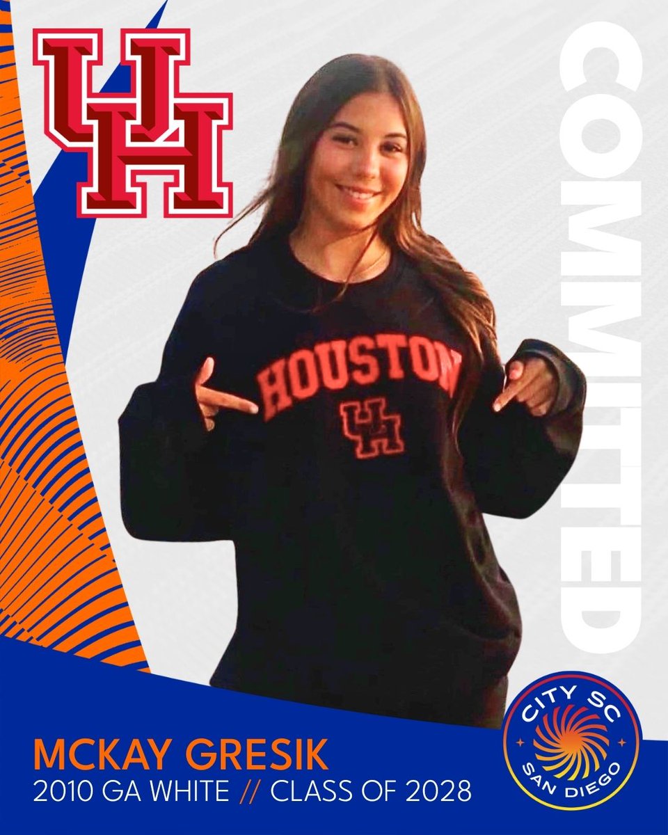 ourcitysc's tweet photo. College Commitment Announcement π£
McKay Gresik | 2010 @GAcademyLeague White | Class of 2028 | @UHCougarSoccer
#OurCity #PlayerDevelopment #PlayerPathway #Committed #ClassOf2028 #WeAreCitySC https://t.co/aJ2e78WzrD
