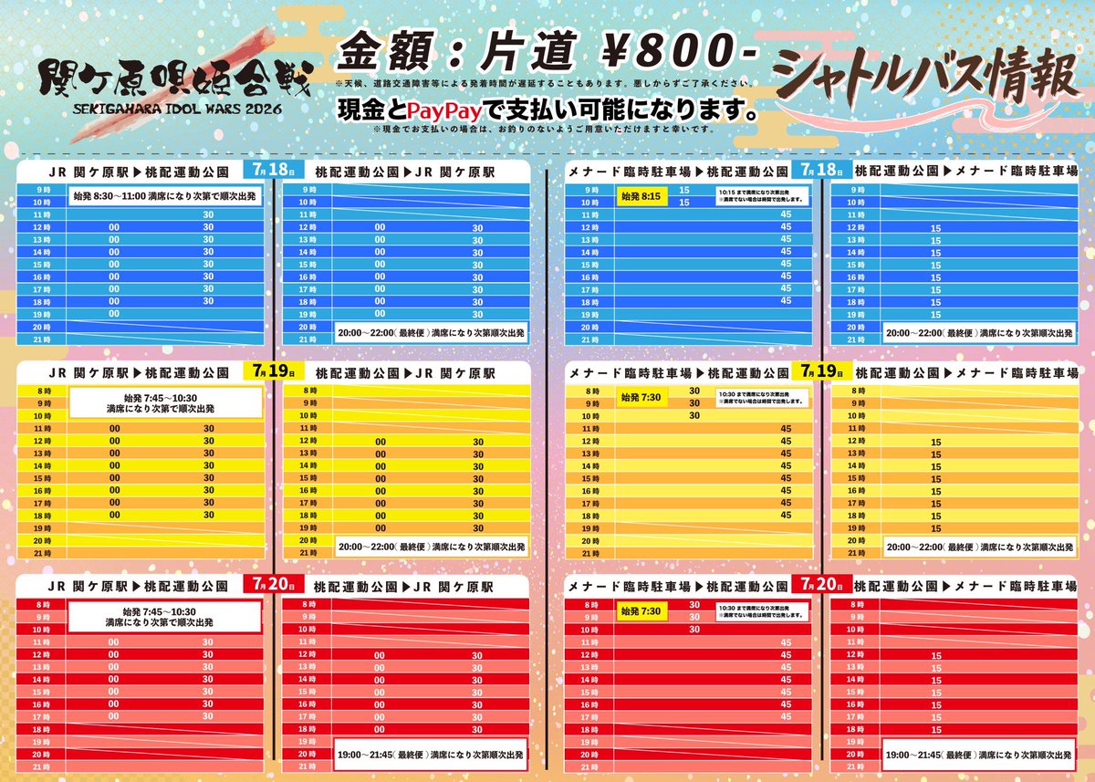 ozone_milkytom's tweet photo. 関ケ原唄姫合戦、シャトルバスの値上げ(600円→800円)によって名古屋駅から関ヶ原駅までの往復JR線の方が安くなってしまった

愛知エリアから行く人達は名古屋おでかけきっぷ使いましょう https://t.co/wa9PZEH6rR