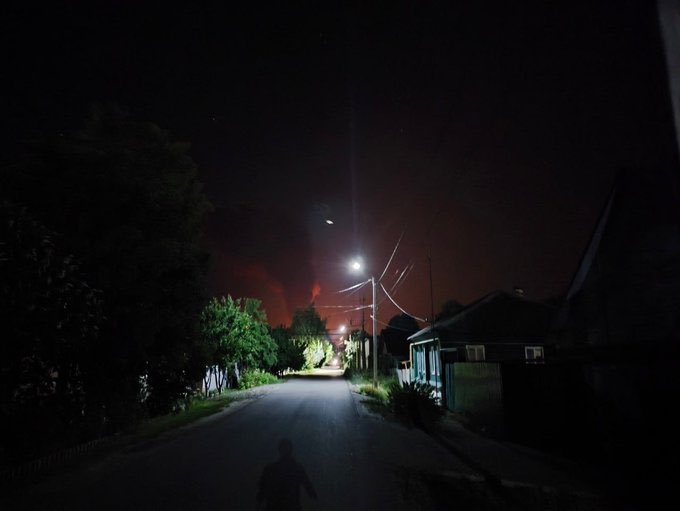 EuromaidanPR's tweet photo. In the night of July 8, unmanned aerial vehicles attacked Russia's Voronezh region. Under strike may have been the Russian military airbase "Borisoglebsk," where in particular Su-34, Su-35, Su-30SM fighters are based, OSINT channels report.

At the site after the strikes, there is a strong fire. Official confirmations of the object's damage have not yet been received.