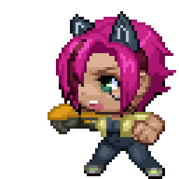 user_black_sun's tweet photo. 今日は機甲拳のグラフィックを作りました！

ツクールデフォだと武器のZ座標がキャラクターより奥でナックルが目立たないので腕自体を換装するようにしました。

それは成功だと思うんだけど、顔がデカくて腕にブレードとかヒレとかつけたとしても見えないね…
カラーリングで差別化するしかないね。 https://t.co/Z4P6DR4A7e
