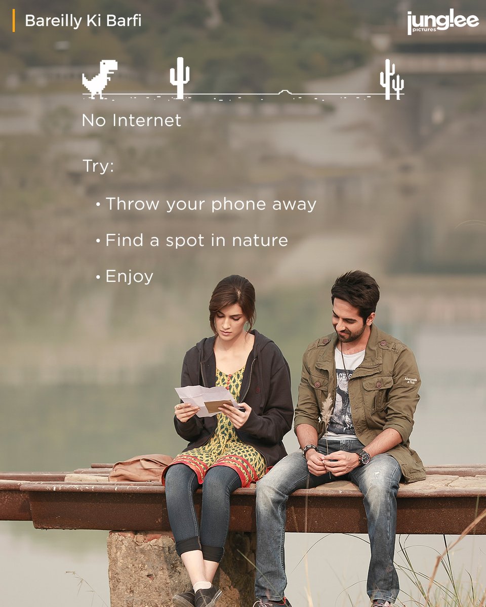 JungleePictures's tweet photo. Error 404: Stress not found. 📵
@ayushmannk @yamigautam @kritisanon #EmraanHashmi @Rakulpreet @VidyutJammwal
#JungleePictures #NoInternet #Trend https://t.co/jUhxHORJfT