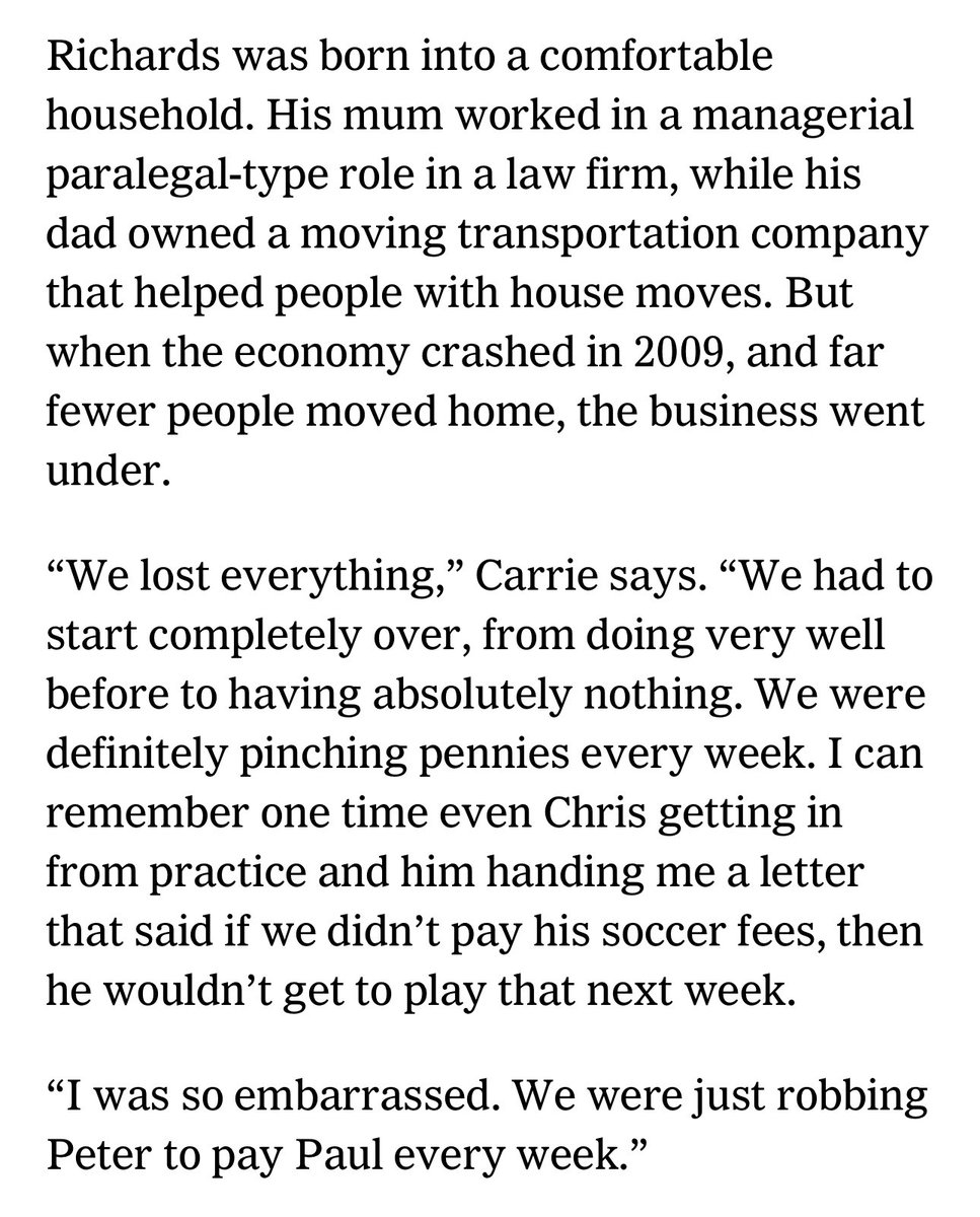 AdamCrafton_'s tweet photo. Oh America is doing the is soccer too expensive debate. I interviewed the parents of arguably their best player, Chris Richards, last year and this is how they got their son through it. Imagine how many are lost to the game in similar situations. https://t.co/XMAeSFAvom