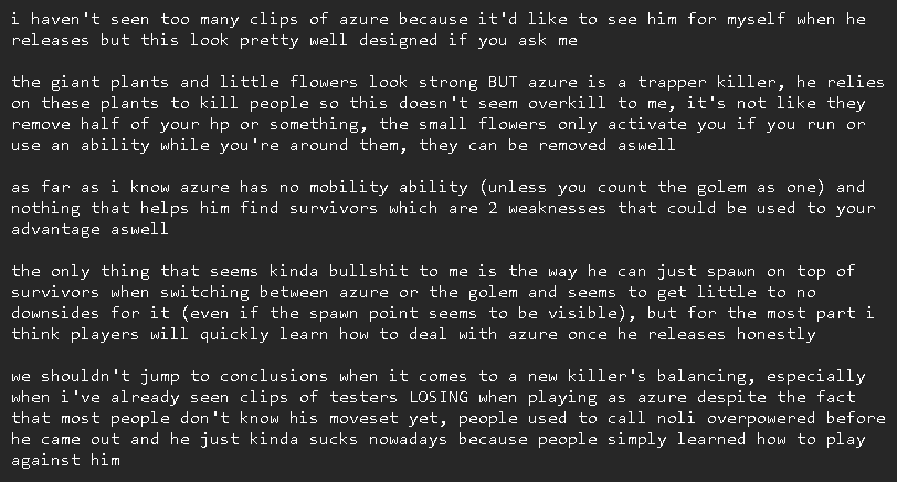 Gamer3So2070's tweet photo. i'd like to give my take on azure's moveset/balancing just based on the few clips i've seen of him so far, since i don't really like people already asking for nerfs https://t.co/37mtMgyEtK
