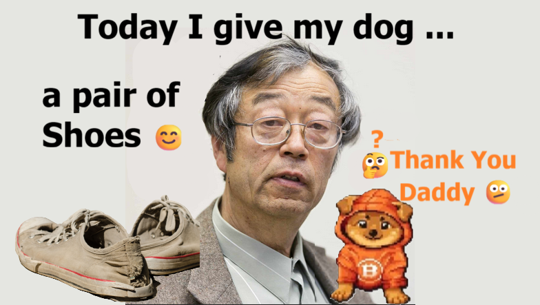 BitcoinPup's tweet photo. 🐾🐾 #TodayIgiveMyDog #Bitcoin $Dog ___  🐕‍🦺 https://t.co/3s5wJd64OQ