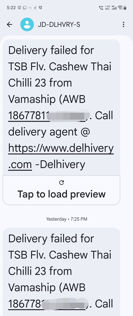 sandhya0707's tweet photo. @TATASimplyBeter @Vamaship @delhivery Dear all if u can't honour better shut the shop. Past 5 days same thing repeated, u all shd feel shame. Delhivery, Surat team beyond ur control. Better depute someonelse u hv to lose lot of clients. https://t.co/rIQXwAzDoP