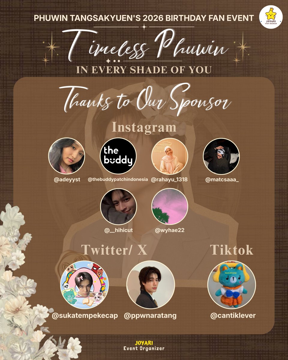 joyarievent's tweet photo. 🤍BIG THANKS to all sponsors, support &amp; media partners who have supported Timeless Phuwin; in Every Shade of You by JOYARI 🌟

See you on our next event!
 
Thank you to : @maynymore 

#TimelessPhuwin #PhuwinTangsakyuen #winniethephu #ภูวินทร์ตั้งศักดิ์ยืน #joyari https://t.co/ijrsmIl2eY