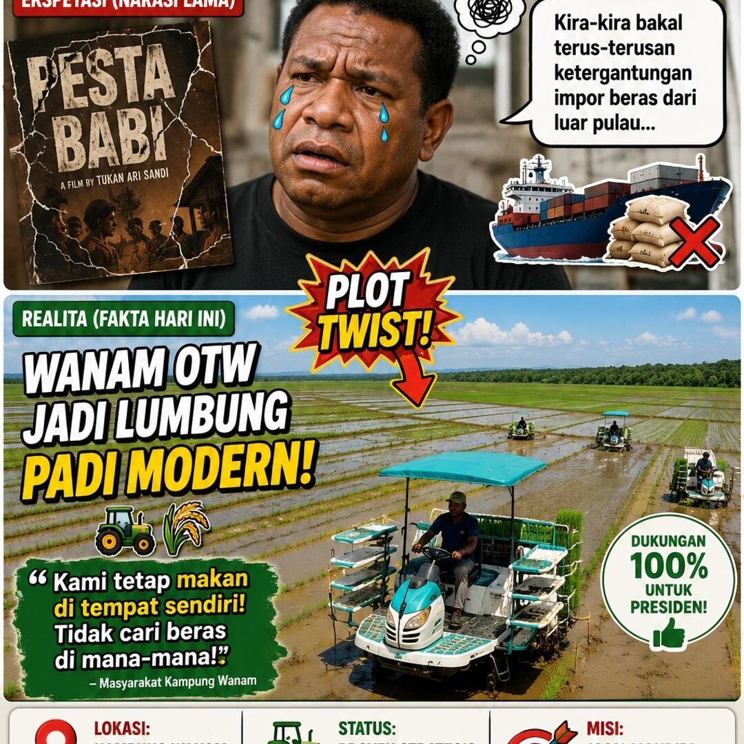 KurosiJ's tweet photo. Mari lestarikan lumbung pangan Papua sebagai warisan budaya dan sumber kehidupan. 🌿 https://t.co/U5oc6w3XEj