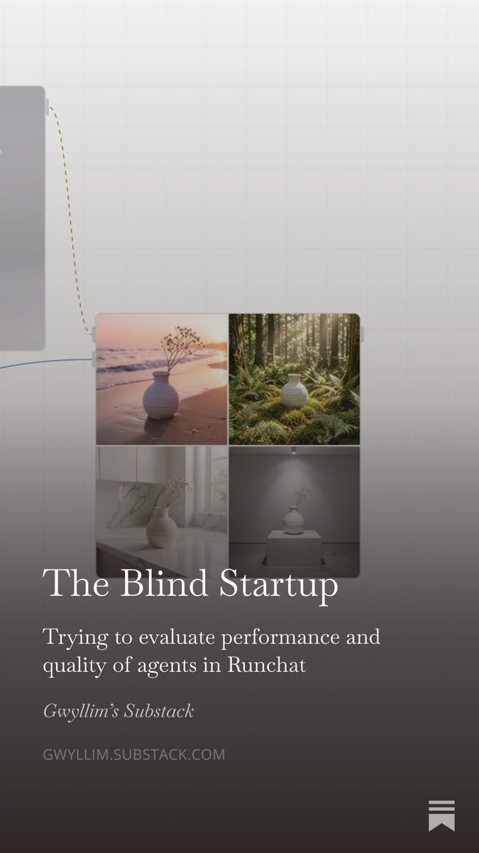 GwyllimJ's tweet photo. I suspect that most agents are like children. Their developers love making them, but they kind of annoy everyone else.

I've written a post about how we're trying to avoid the Blind Startup: rapidly iterating on agents without any idea of whether they are actually useful or not. https://t.co/7CkHTzO1T2