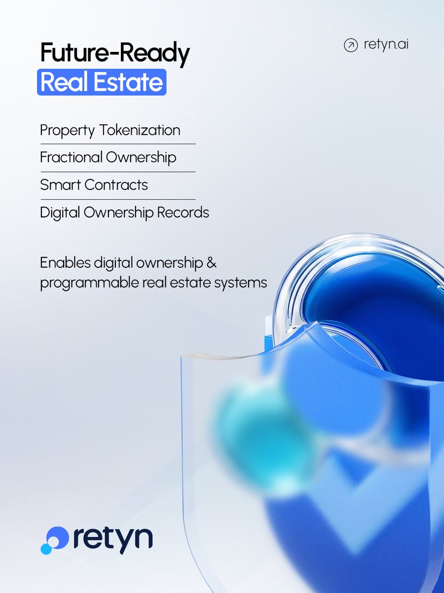 retynai's tweet photo. AI is one layer of modern real estate transformation.
Trusted data, connected systems, and digital infrastructure form the foundation for future innovation.
https://t.co/G10Rx8gEd0
#realestate #proptech #realestateai #digitaltransformation #retyn https://t.co/v5xy5zBHNn