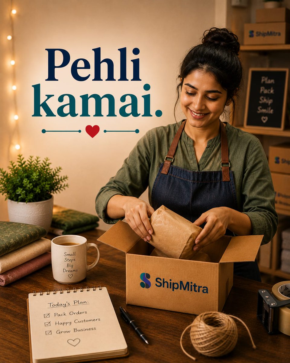 Ship_Mitra's tweet photo. Every big journey begins with one order. 📦💙
At ShipMitra, our first order wasn't just our first earnings—it was the first chapter of a dream that continues to grow.
#HarParcelMeinEkKahani #ShipMitra #FirstOrder #FirstEarnings #StartupJourney #DeliveringDreams https://t.co/UEsVVYCyJh