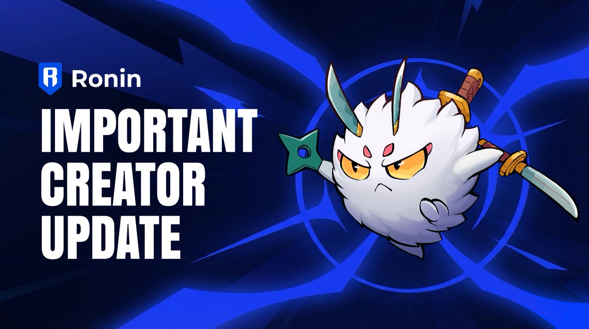 Ronin_Network's tweet photo. Creators, don't sleep on this 🤫

The latest announcement is live in our Creator Discord.

Need an invite? Let us know below https://t.co/l4RNIxN0fh