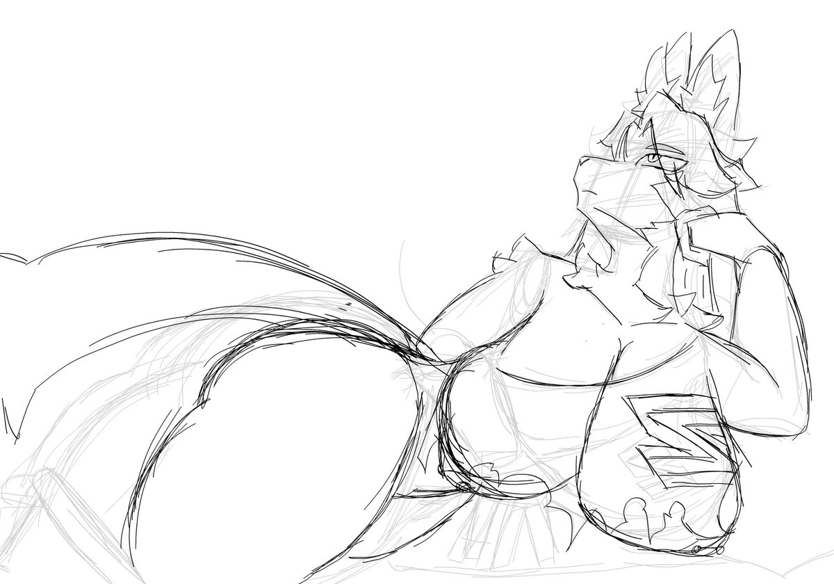 B0NEY_ST3RNUM's tweet photo. Pulchra rough lineart, gonna keep it like this, ion wanna colour, its 2 in the damn morning

#art #furryart #Zenlesszonzero #nsfwart https://t.co/cUWxeAV0bv
