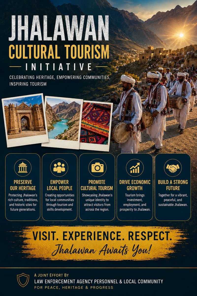 waqar8796's tweet photo. Jhalawan's cultural heritage is a source of pride and progress. Preserving traditions while promoting sustainable tourism creates opportunities for local communities, supports artisans, and strengthens the region's economy.#Jhalawan #CulturalTourism #ExploreBalochistan #Heritage https://t.co/VLb8u1FPHf