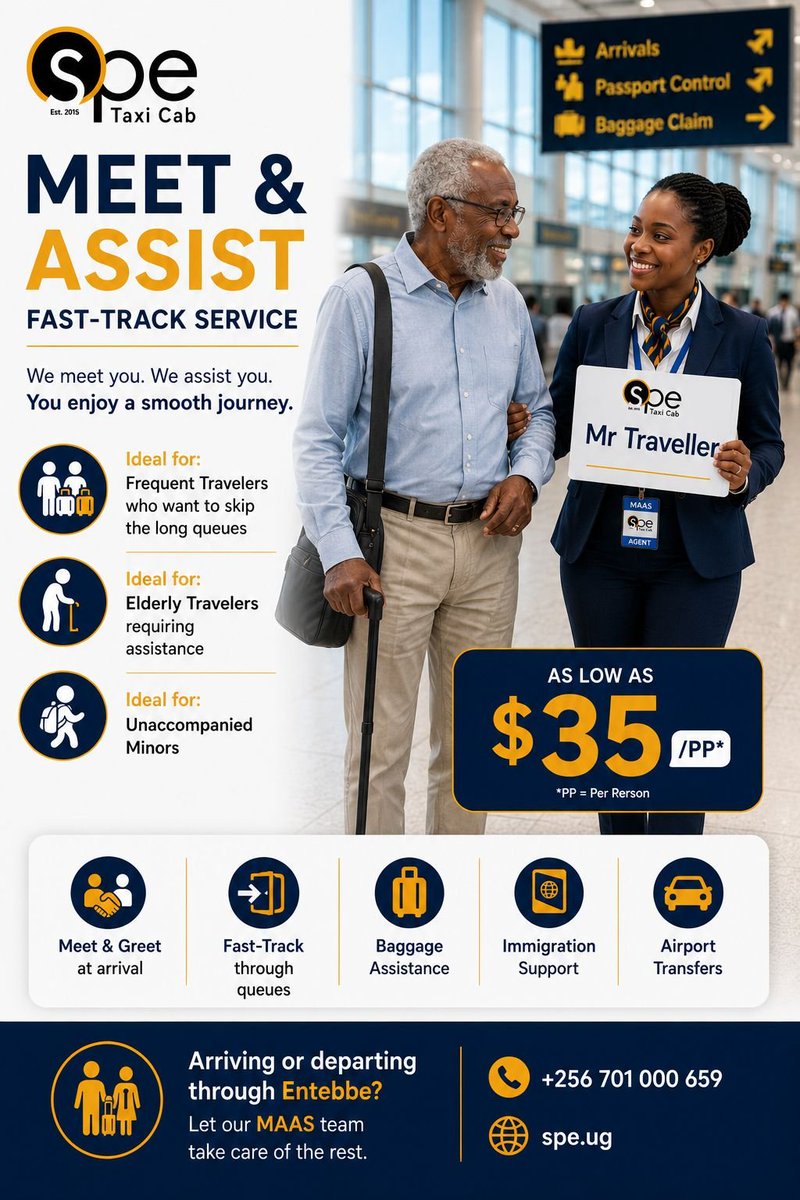 Spe_Ug's tweet photo. Do you have an unaccompanied child or elderly parent travelling and need help getting them through #EBB airport seamlessly? We've gatchu! ✈️🧳
#MeetandAssistService
https://t.co/fN75jGBtXr get in touch https://t.co/lzCbQiFpd5
