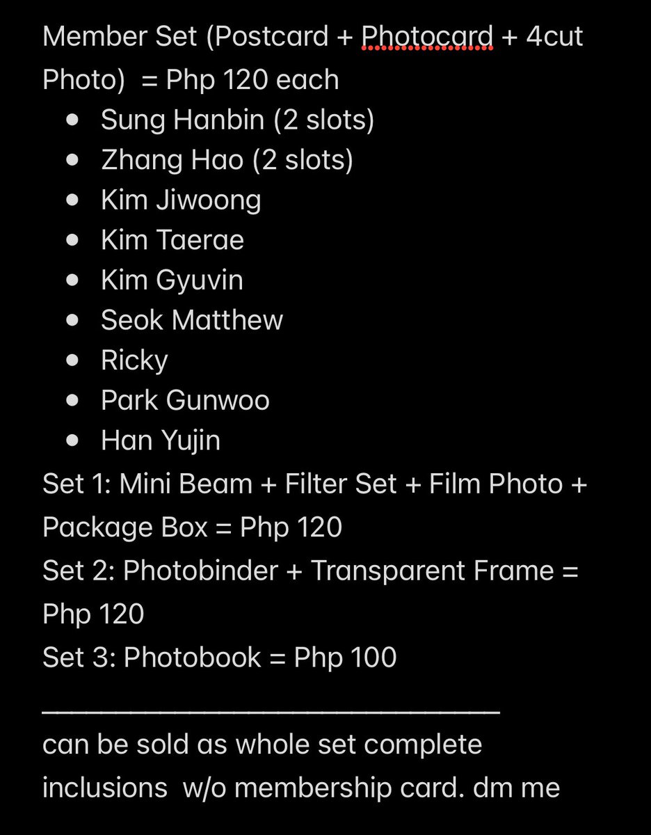 cincarts's tweet photo. wts lfb ph zerobaseone (zb1) 1st global fanclub membership kit tingi #cinsells

౨ৎ READ list attached for full deets
౨ৎ PAYO  
౨ৎ strictly no cancellations
౨ৎ x sensi
౨ৎ reply/dm to claim

🏷️ zerobaseone and2ble hanbin zhanghao matthew jiwoong yujin gyuvin taerae ricky gunwook https://t.co/xizxzP9otv