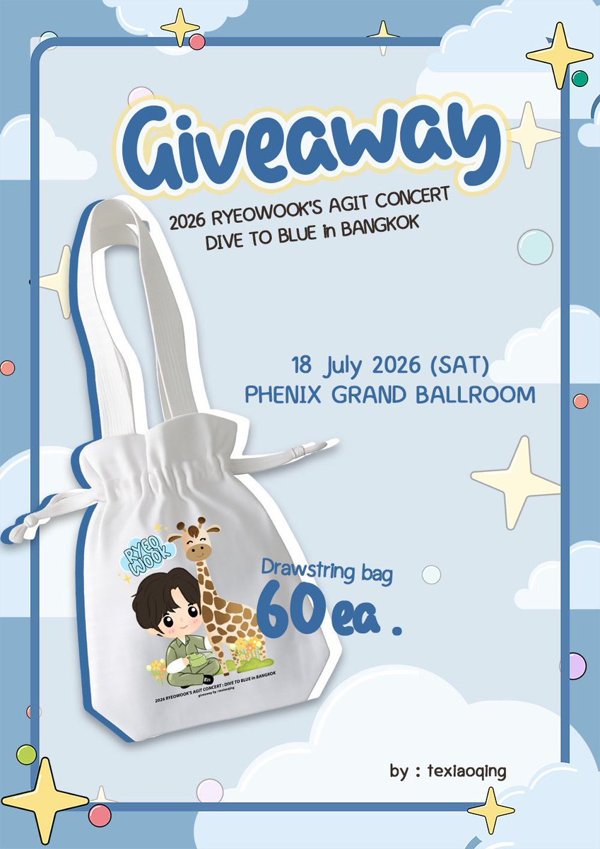 texiaoqing's tweet photo. ✨GIVEAWAY⌇🦒
#DIVE_TO_BLUE_in_BKK
🗓️ 18 JULY 2026 💙
📍 PHENIX GRAND BALLROOM
⏰ TBA

ไว้เจอกันค่าาาา ~ https://t.co/SZnwGiyfOa