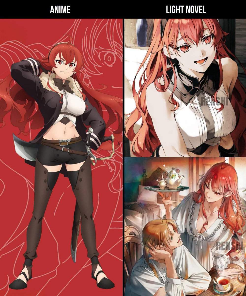 AnimeClubXi's tweet photo. Anime vs Light Novel https://t.co/ig780ezDZP