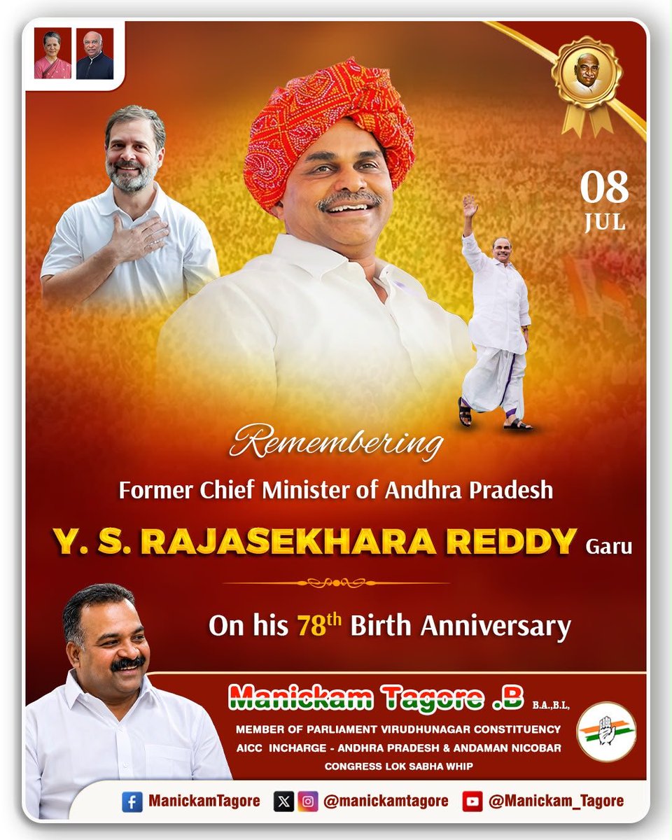 manickamtagore's tweet photo. Remembering the Visionary leader #YSR https://t.co/oKdbV1QyGd