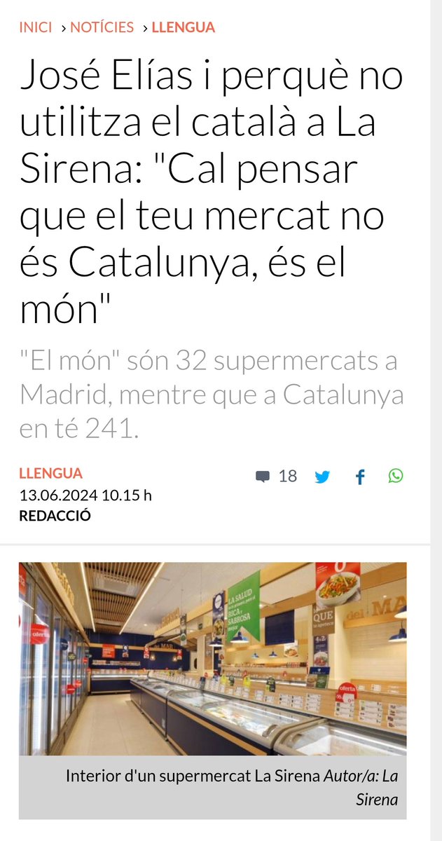 muntanp's tweet photo. Fa dos anys renega del català, avui el seu negoci presenta pèrdues. Hem d'entendre que encara que ens vulguin diluir i exterminar com a catalans, seguim tenint poder. Aprofitem-ho. https://t.co/KPQrQimR3K