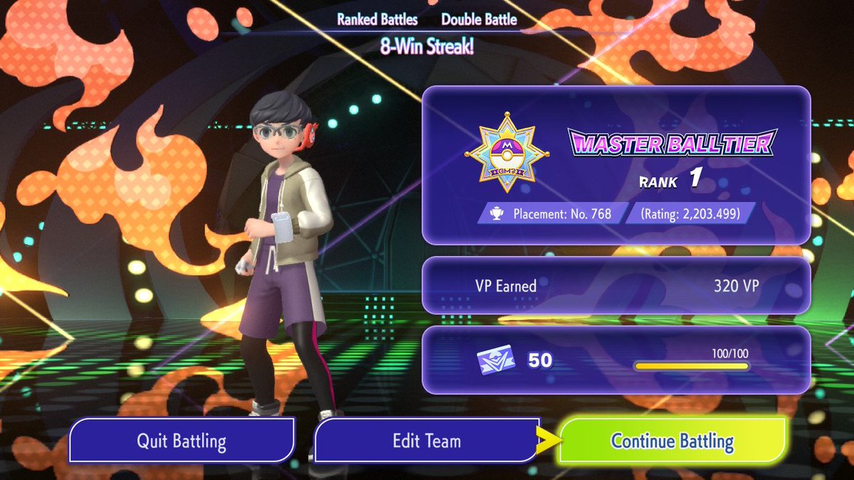 QuantumSlack's tweet photo. Settled with this elo yesterday. Didn't try to push further because I don't want to tilt and lose more pionts. Will try to get the champion tiered trainer title this season! https://t.co/IemfTclKKn