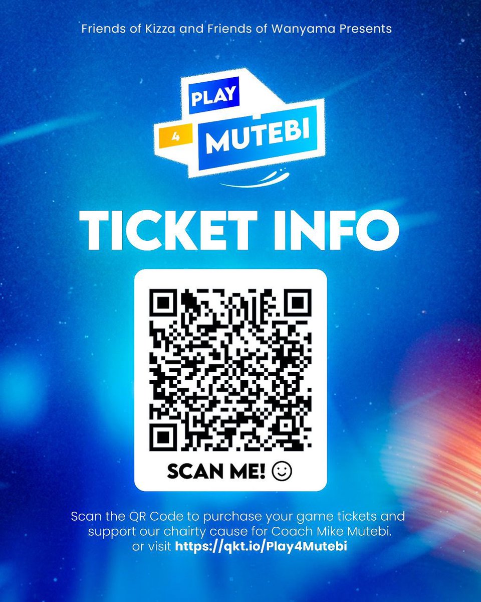 AllanOkello8's tweet photo. Tomorrow we #Play4Mutebi 🙏🏿

Grab your tickets https://t.co/RYWNQUgx6J https://t.co/ePU83CkZkb