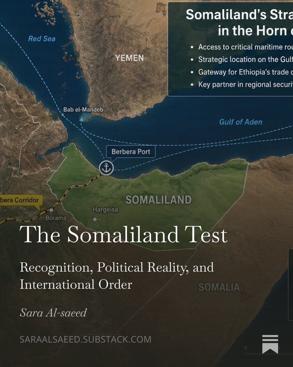 RAbdiAnalyst's tweet photo. Here is an intelligent and nuanced read on the Somaliland recognition debate that is simply outstanding.

By @saraalsaeed91

Go on and read it.

https://t.co/fRoD0Soa9J https://t.co/axTnPHd9Bp
