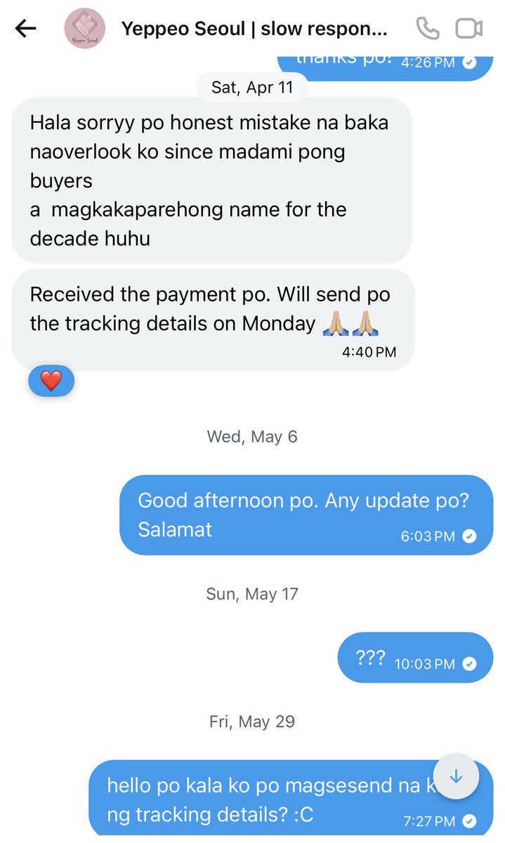 youngwonhie's tweet photo. @93bribri @honeyjoo142 @YeppeoSeoul_ sakin naman ito last convo namin huhu until now walang update 🫩 https://t.co/ENSHIsqEnX