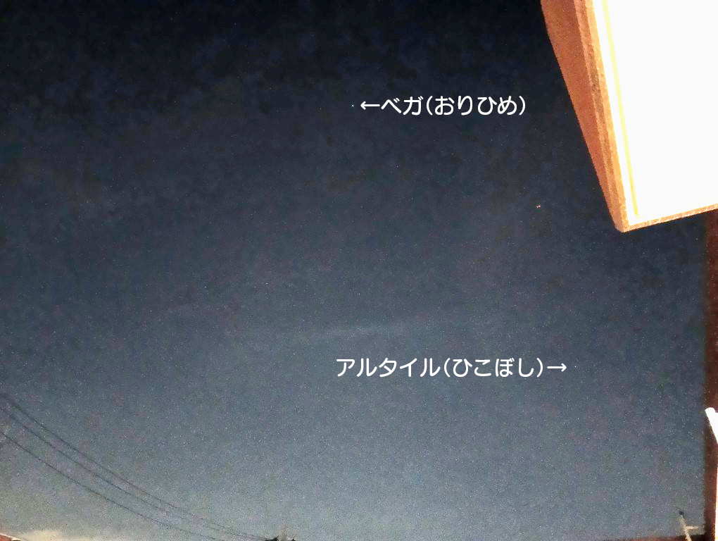 KUKI_bunka's tweet photo. 1日遅れ☆ほしくんだよ
1日遅れだけど、おりひめ・ひこぼしが見えてるよ!
まちなかでも見えるね☆
 #久喜プラネタリウム #七夕 #おりひめ #ひこぼし https://t.co/4Qd0NPWa0o