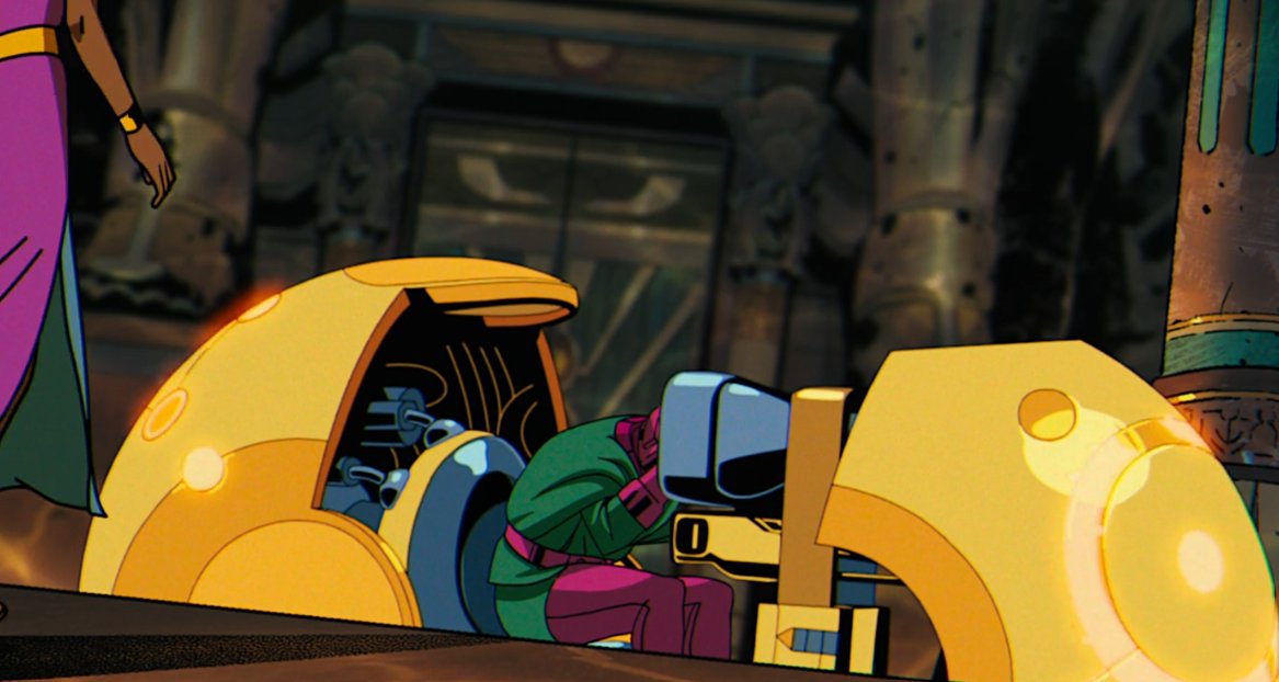 oyemnassxo's tweet photo. The funniest part of the episode was watching Kang the Conqueror immediately bailing out

#XMen97 https://t.co/0EsMYe03AQ