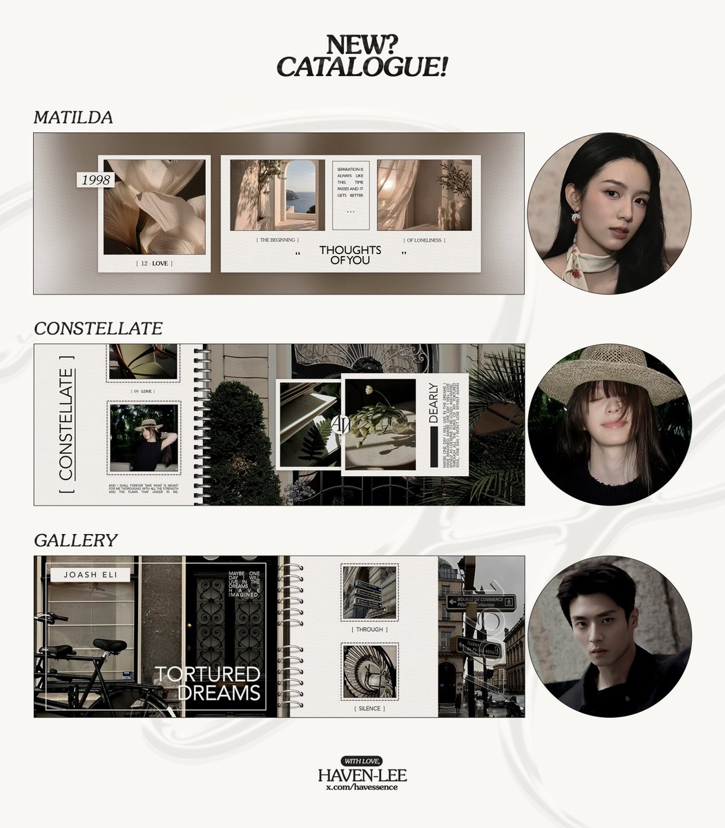 havessence's tweet photo. ⠀ ⠀  
NEW? CATALOGUE!
—— #bealanja 

Mind to help repost? Haven ada 6 catalogue layout baru yang mungkin akan dijual dalam bentuk template (photoshop). Please do reach me through DM nicely if you notice any similarities with other BAs, yaa. Many thanks! 🤍
   ⠀ ⠀ https://t.co/ExWBjOiOGs
