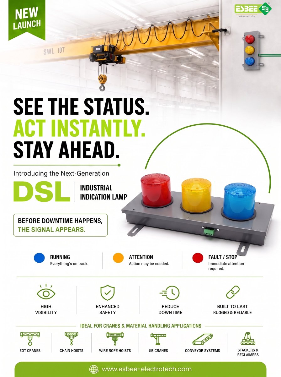 EsbeeElectrotec's tweet photo. When every signal matters, reliability comes first. Our DSL Lamp is engineered to provide consistent performance for modern crane and material handling applications. Know more:https://t.co/Pn4wvsSJYr https://t.co/jn0Z4LBSmV