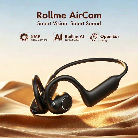 NewChinaGadget's tweet photo. #Rollme AirCam, an AI-Powered Open-Ear Wearable
https://t.co/4WsoY1qjBI https://t.co/7Su0V57kX0