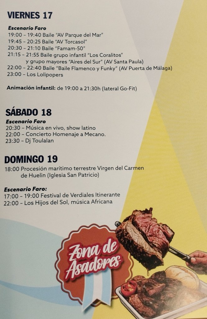 HuelinTV's tweet photo. Programación completa Fiestas Marineras Huelin 2026 https://t.co/TbAObH7oLx