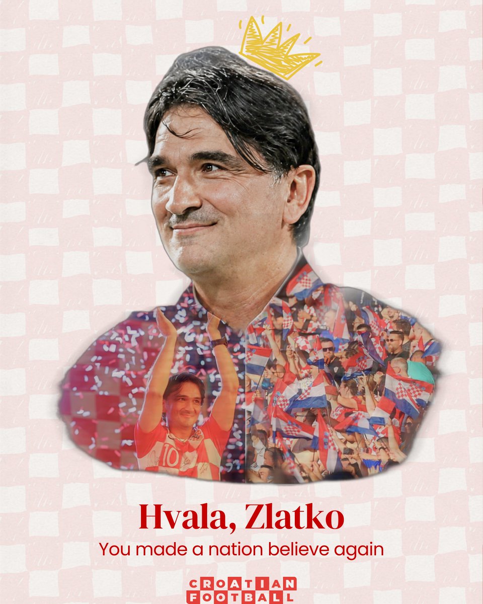 CroatiaFooty's tweet photo. 🇭🇷 Treneru, cijela Hrvatska vam je vječno zahvalna. ❤️ https://t.co/6mVAnSkAgH