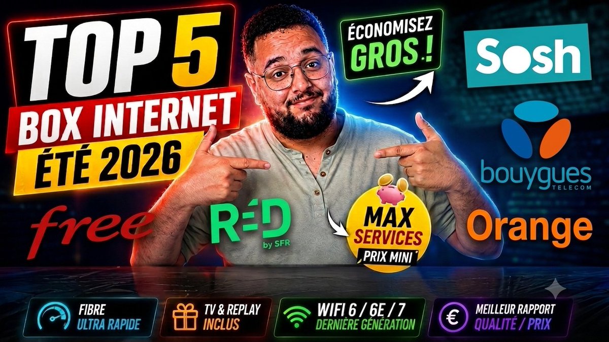 MirakHardware's tweet photo. 🔥 Les MEILLEURES BOX INTERNET de l'été 2026 ! Laquelle choisir ? (Free, ... https://t.co/mUGXxibNWq via @YouTube #internet #bonplan #boxinternet #freebox #mirakhardware #orange #sosh #bouyguestelecom #redbysfr #sfr #livebox #pascher #promo https://t.co/eeQGMvdtom