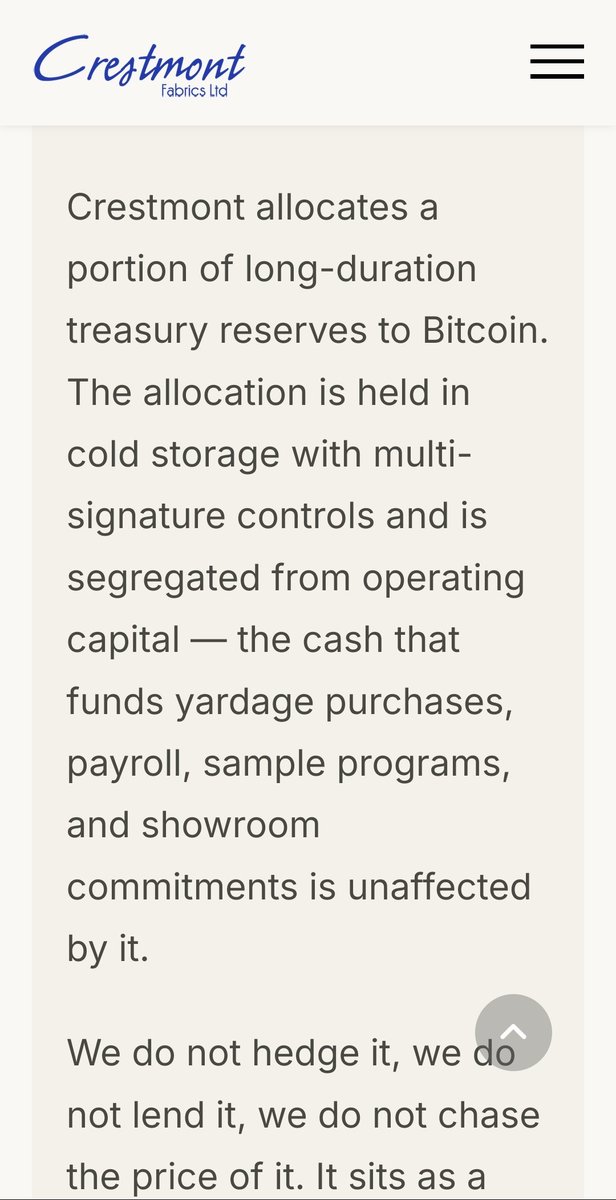 FractalEncrypt's tweet photo. So a 40-year old fabric company just mined their own block? Pretty mind blowing...

The world is changing. https://t.co/wzRctgpfvo