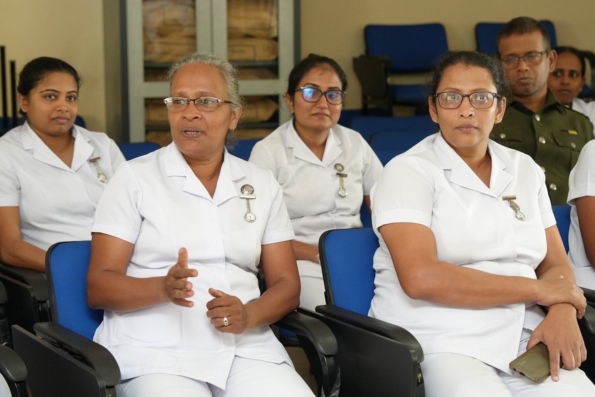 UNFPASriLanka's tweet photo. At Doluwa MOH in Kandy, @UNFPAAsiaPac Regional Director a.i. Dr. @bodirozasasha joined health officials and partners to review post #CycloneDitwah recovery efforts and discuss how @UNFPA support helped restore essential services for women and girls. https://t.co/ST2pFQN9XG