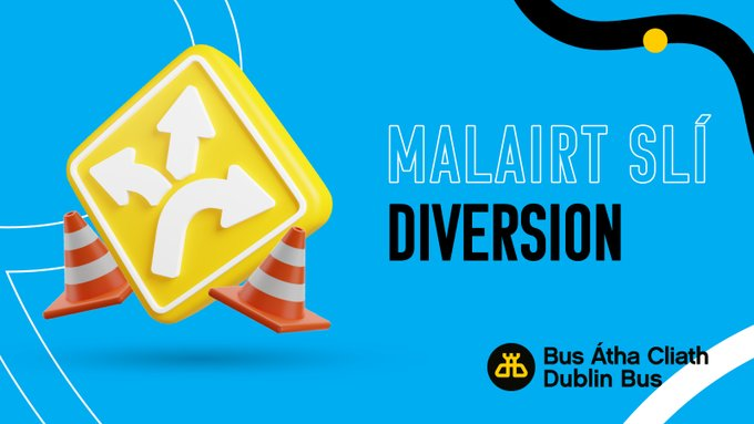 dublinbusnews's tweet photo. #DBSvcUpdates We wish to advise customers of the following diversions on routes, L89, 40D, F1 and F2. https://t.co/LrGUoxkUWW @TFIupdates https://t.co/6jwBPeg7qw