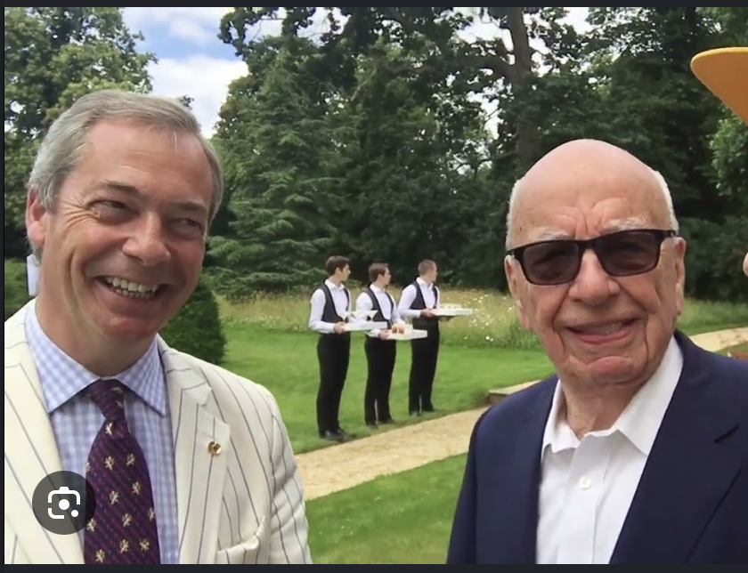 Stephenmoogles's tweet photo. EVERY SINGLE ACCOUNT I see on here using the word 'Establishment' in support for Farage is getting these images in reply. Farage IS the establishment. https://t.co/uwNGC6jfN5