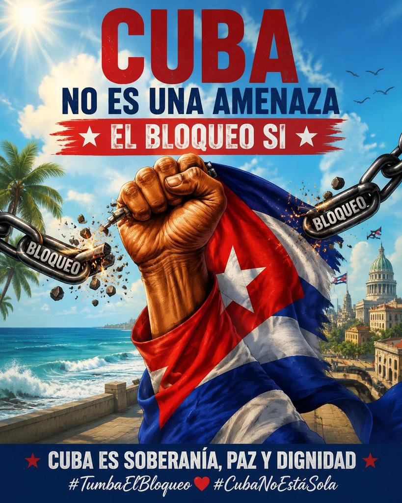 ctclastunas's tweet photo. #TumbaElBloqueo

@50Trabajadores @Colina_CTCuba @DanurisOrtizV @JorgeAn87234858 @LorenzoOsbel @MailinMir @Odalis_BatistaP https://t.co/g8AEQmtMdU