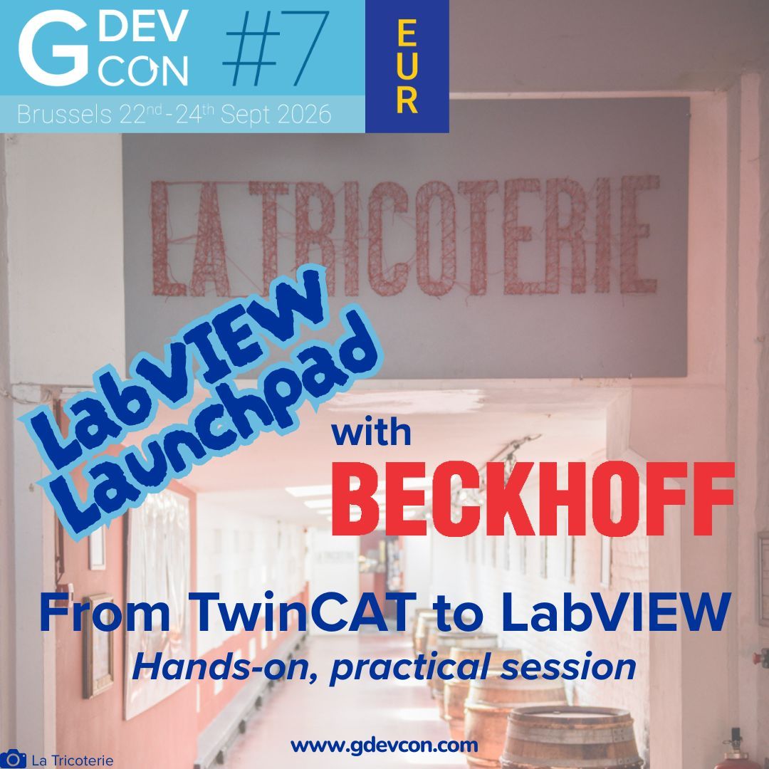 GDevConference's tweet photo. 🚀 Launchpad at #GDevCon: Beckhoff shows how to bridge #TwinCAT + #LabVIEW with real #hardware. Real-time I/O, data viz, and full measurement workflows on a CX controller, I/O rack, scale + vibration source.
A must‑attend session.
https://t.co/Bul7x08rvf https://t.co/fjr2xScnUb