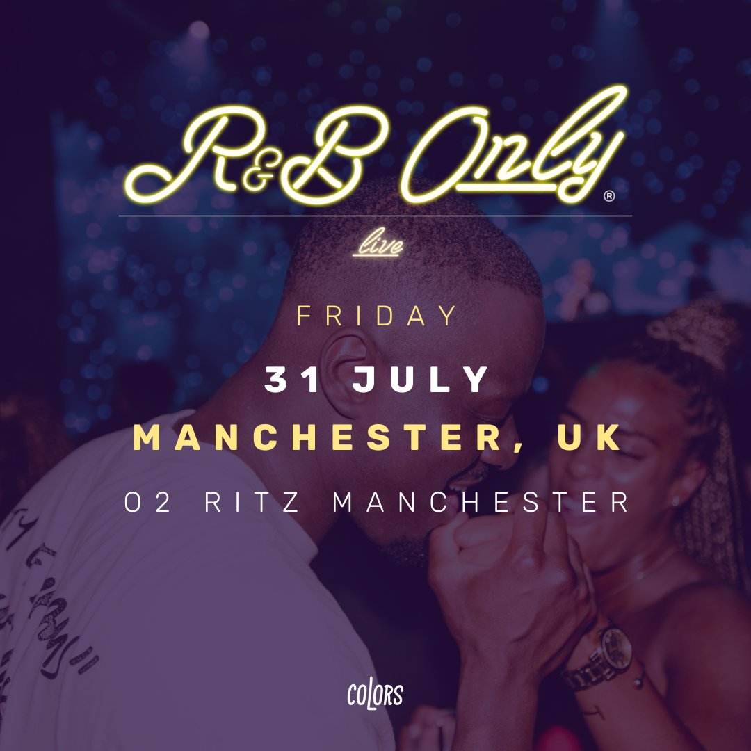 O2RitzManc's tweet photo. PRIORITY: R&amp;B ONLY LIVE is a journey of R&amp;B music from past to present. It’s a DJ-driven event where audiences can sing, dance, and enjoy R&amp;B music’s greatest hits and modern favourites🤩

Priority tickets available now👉https://t.co/eQo0993Okq https://t.co/Z582AuZUHI