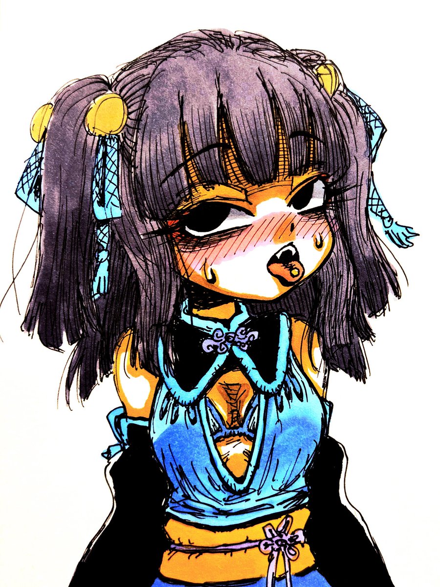 menoeltsQual's tweet photo. 偶にゃあ姉のほうも描いてみるか🐼 https://t.co/CLYpF81FWR